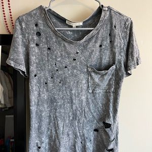 Distressed T shirt